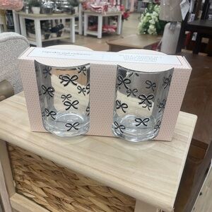 Bow acrylic glasses NWT